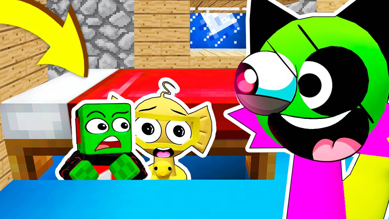 ПРЯЧУСЬ ПОД КРОВАТЬЮ с БЕЙЛИ от КИСЛОТНЫХ СПРУНКОВ в МАЙНКРАФТ смотреть онлайн