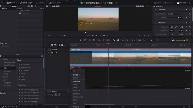 Davinci Resolve 16 Change Clip Speed - 4 Ways to Change your Speed смотреть онлайн
