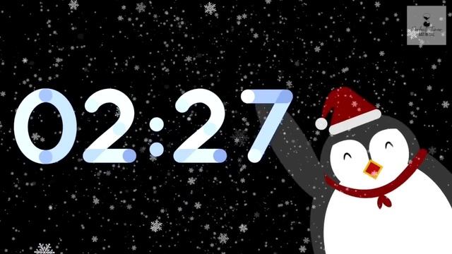 5 Minute Countdown Timer | Christmas Penguin | Holiday Music смотреть онлайн