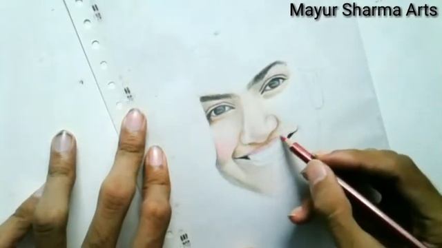Sai Pallavi Drawing || South Actress || Mayur Sharma Arts || смотреть онлайн