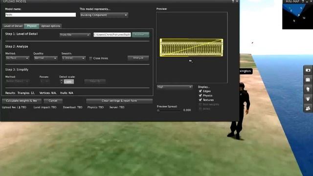 Exporting Mesh From Blender 3-D, Then Uploading It To Second Life (Tutorial) смотреть онлайн