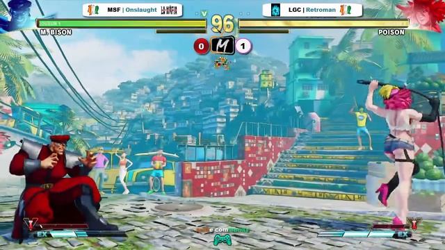 MSF | Onslaught (M.bison) VS (poison) LGC | Retroman... Masterz TV смотреть онлайн