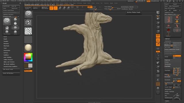 ZBrush Tree Timelapse смотреть онлайн