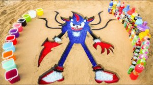 Как сделать Соника Шэдоу с Orbeez, Coca Cola, Fanta, Monster, Soda против Mentos и популярных газиро