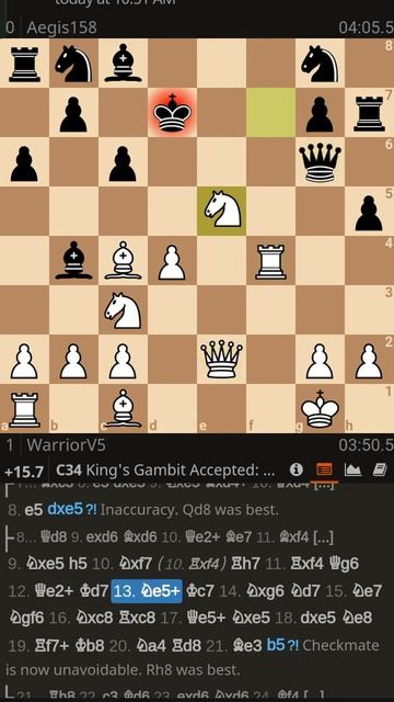 Queen sacrifice and check mate in 7 moves смотреть онлайн