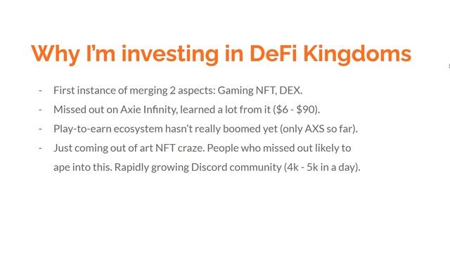 Early Investing In DeFi Kingdoms! | Harmony DEX + NFT Game!