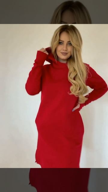 🔥 Тёплое платья с ушками 💋в стиле oversize 😚 смотреть онлайн