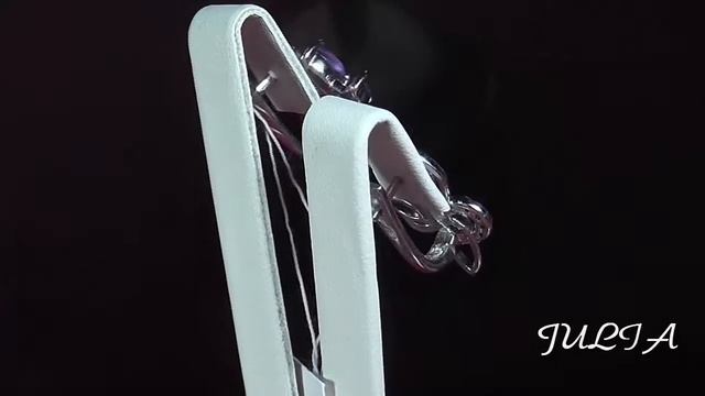Серебряные серьги с аметистом,циркон смотреть онлайн