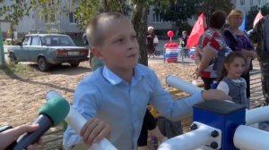 В деревне Савинская для юных жителей установили игровой городок