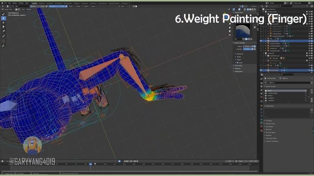 blender rigging tutorial | Auto-Rig Pro and Weight Paint workflow | blender 綁定插件和刷權重Chinese/中文 смотреть онлайн