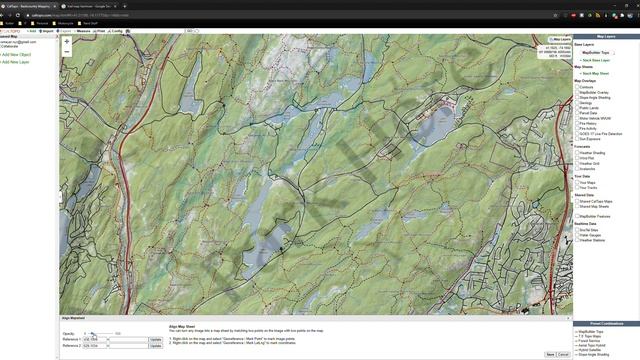 Importing a PDF/JPG map into CalTopo for exporting as MBtiles смотреть онлайн