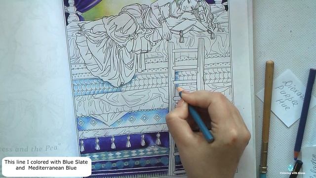 Princess and the pea. Coloring in 'Fairy Tales' book by Selina Fenech. Part 1 смотреть онлайн