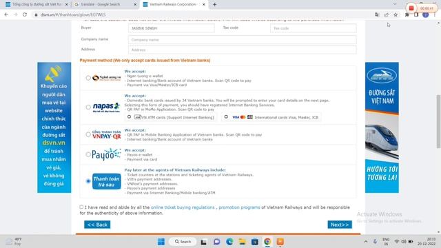 Vietnam Train Ticket Booking Process | Vietnam Vlog | Vietnam Train Vlog | Vietnam Travel Guide