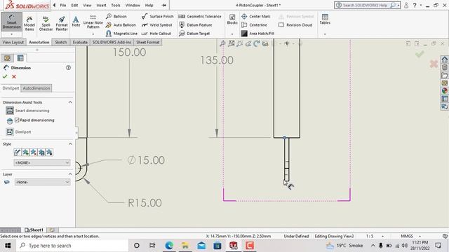 SolidWorks Tutorial N°18 - Drawing Sheet 2: Views and Dimensioning смотреть онлайн