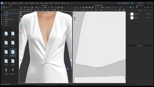 Моделирование  платья с драпировкой в Clo3D