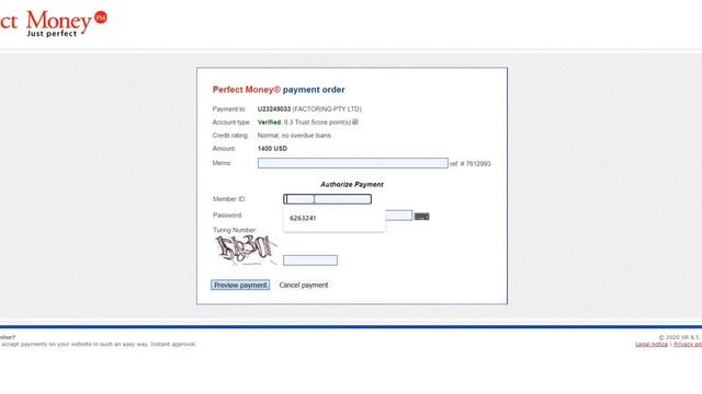 Как открыть депозит с платежной системы Perfect Money в компании Factoring PTY LTD смотреть онлайн