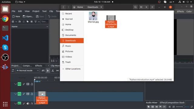 Import/Add video in Kdenlive смотреть онлайн