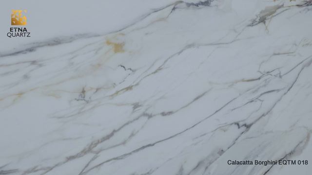 Кварцевый камень Calacatta Borghini EQTM 018 ETNA QUARTZ