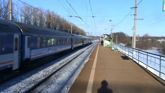 Электровоз ЧС7 с поездом № 9 Москва - Варшава смотреть онлайн