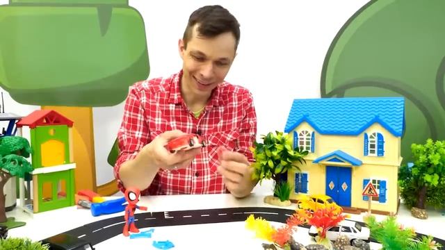 Человек Паук в Мастерской Фёдора - Тест Драйв для Тачки Суперегероя! - Игры машинки для мальчиков смотреть онлайн