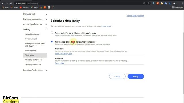 How To Use EBay Time Away Vacation Mode Option | EBay Dropshipping & Directshipping | Sinhala
