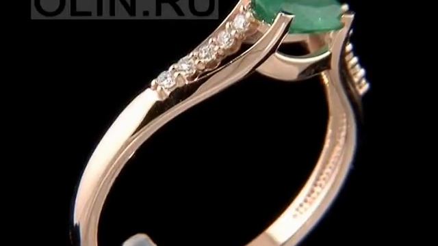 Золотое кольцо с сапфиром, рубином или изумрудом с бриллиантами смотреть онлайн
