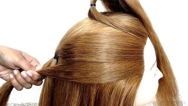 Beautiful !! Open Hairstyle for occasion/Out going Function//Quick open Hairstyle for long hair смотреть онлайн