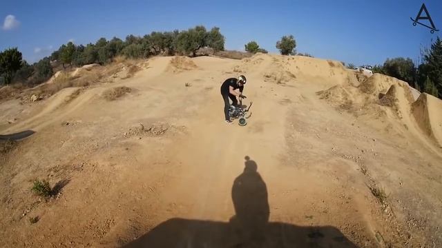 Трюки на Mini-bmx,на дёртах
