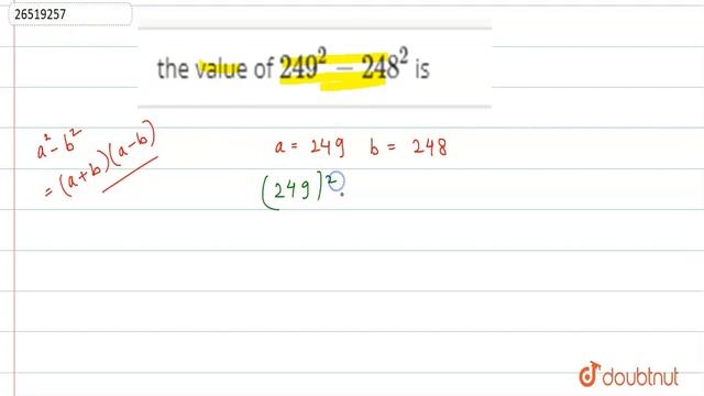the value of `249^(2)-248^(2)` is смотреть онлайн
