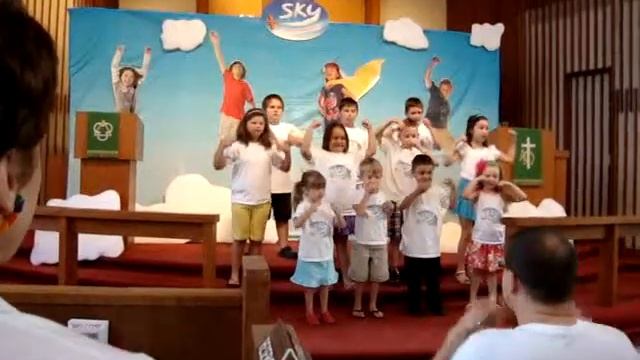 Angelina singing You You You for VBS Sunday смотреть онлайн