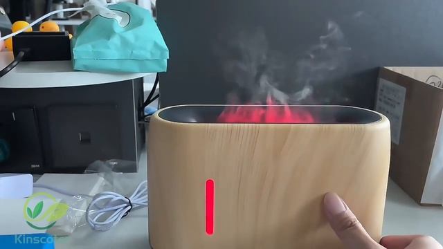 Wooden 240ml Remote Control Essential Oil Flame Diffuser Ultrasonic Air Flame Humidifier For Gift смотреть онлайн