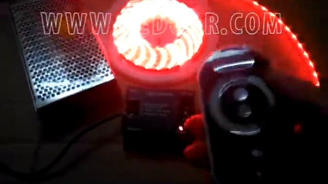 335 led strip RED COLOR 12v dim effect by remote controller смотреть онлайн