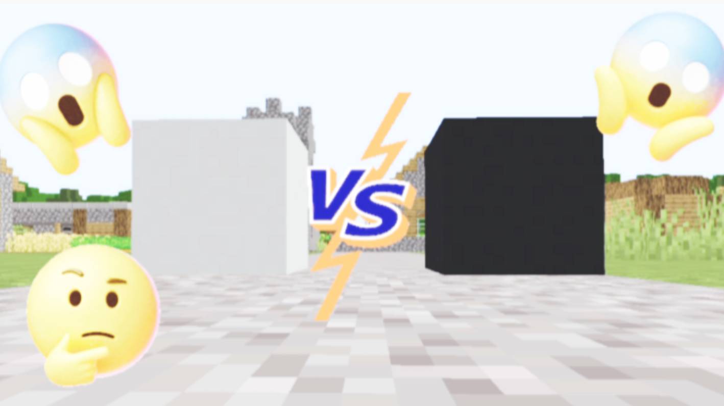 Чёрный цвет VS белого цвета в minecraft | ДимА4 minecraft!