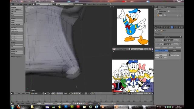 (pt 1)Blender Timelapse - Modeling Donald Duck смотреть онлайн