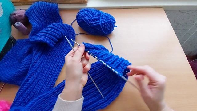 🧣Как вязать🧣ШАРФ СПИЦАМИ🧣Scarf❤️❤️❤️