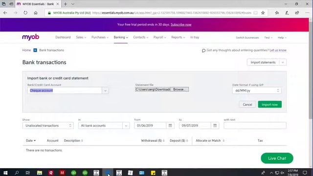 How To Import a QIF file into Online Accounting system - MYOB смотреть онлайн