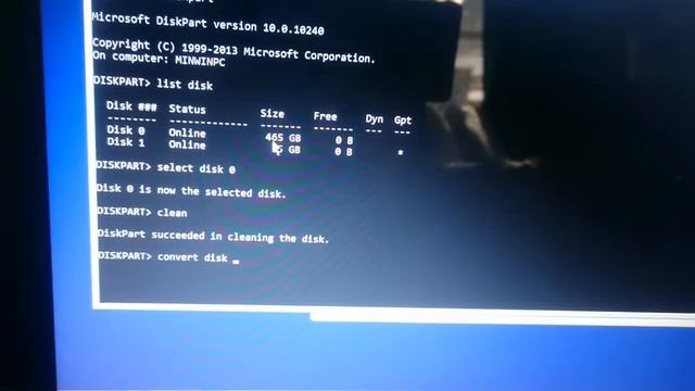 Error Instal Windows 7 Convert Disk MBR to GPT смотреть онлайн