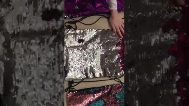 Girls Sequin Sling Backpack Bag Reversible Mermaid Colors Write Messages смотреть онлайн