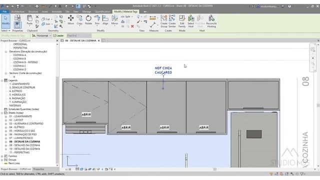 COMO USAR TAG DE MATERIAIS NO REVIT LT смотреть онлайн
