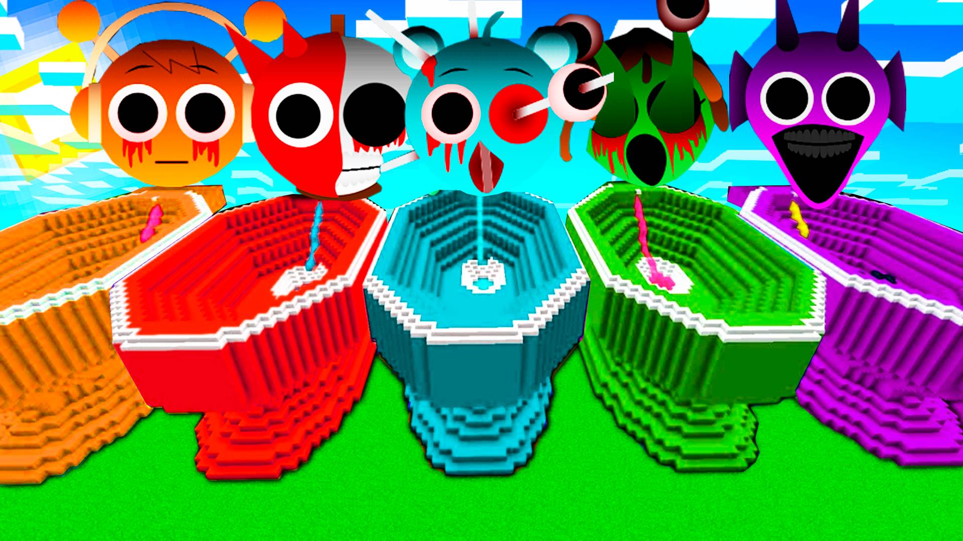 ВЫЖИВАНИЕ ВНУТРИ ВОНЮЧИХ ТУАЛЕТОВ СПРУНКИ В МАЙНКРАФТ! ХОРРОР СПРАНКИ SPRUNKI INCREDIBOX MINECRAFT смотреть онлайн