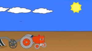 Мультфильм про маленький трактор. Детская передача Учимся Вместе.