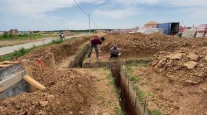 Ленточный фундамент , заглубленный 1800мм МО