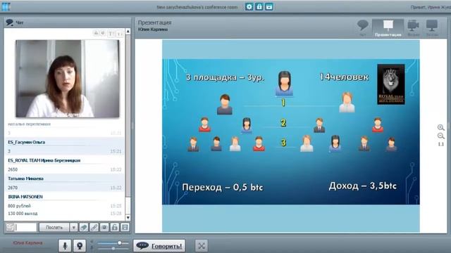 Презентация компании RedeX от команды Royal Team спикер Юлия Карлина смотреть онлайн