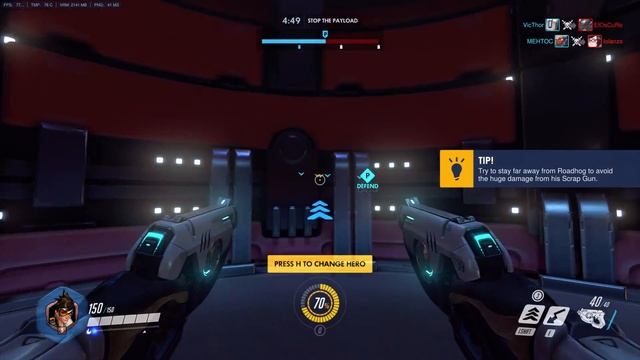 [4K] Overwatch Tracer i3 6100 GTX 1070 смотреть онлайн