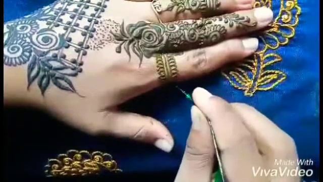 New trendy florel henna design for back hands with easy tips смотреть онлайн