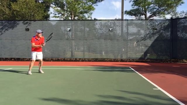 Теннисная страничка «Если Вам за 60...» Отработка у стенки крученого форхенда в замедленной съёмке смотреть онлайн