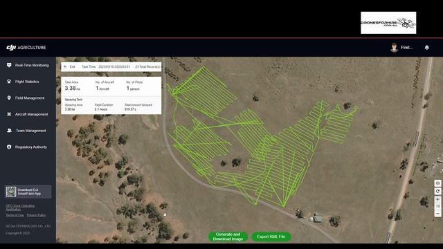 DJI Agra T40 flight logs - controller to agms, agms export KML files for use in GIS applications. смотреть онлайн