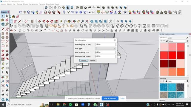 Como crear escaleras y pasamanos rápidamente en Sketchup usando plugins como Maj Rail y Maj Stairs смотреть онлайн