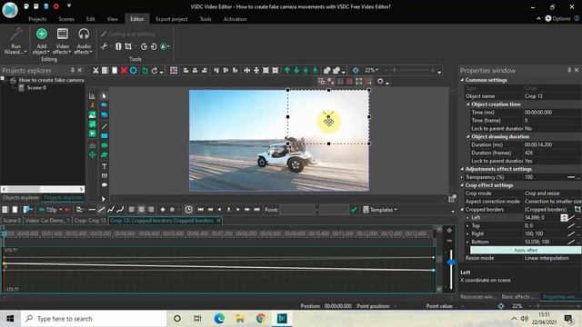 How to create fake camera movements with VSDC Free Video Editor? смотреть онлайн