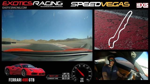 FERRARI 488 GTB 1:01.29 @ SPEEDVEGAS (My Best Lap) смотреть онлайн